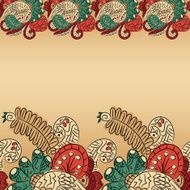 Card with seamless floral background