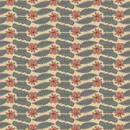 Floral pattern with flower and leaves for gift wrapping