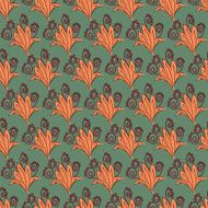 Floral pattern in retro style for gift wrapping