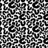 Black musical notes seamless pattern black and white