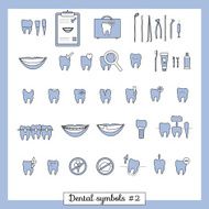 Set of dentistry symbols part 2