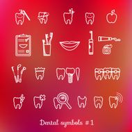 Set of dentistry symbols part 1