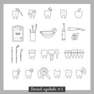 Set of dentistry symbols part 1 N3