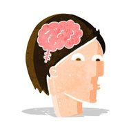 cartoon head with brain symbol N11