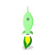 Cartoon Space Rocket N25