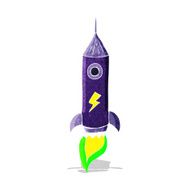 Cartoon Space Rocket N26