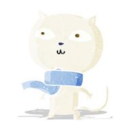 cartoon funny cat wearing scarf N4