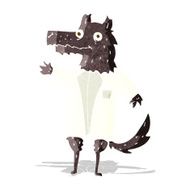 cartoon wolf businessman N2