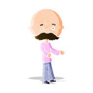 Cartoon Man With Mustache N43