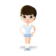 cartoon annoyed girl N9