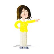 cartoon woman pointing N64