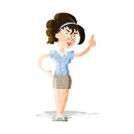 cartoon woman with idea N78