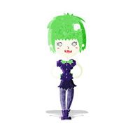 cartoon happy vampire girl N11