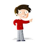 Cartoon Man Pointing N73