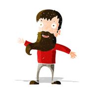 cartoon man with beard waving N3