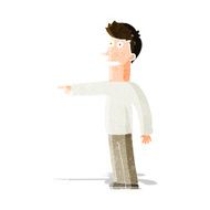 Cartoon Man Pointing N74