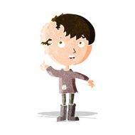 cartoon boy with growth on head N12
