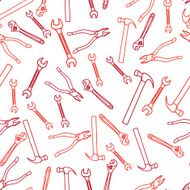 repair tools seamless doodle