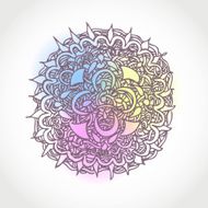 Decorative Hand Drawn Vector Circle Shape Design