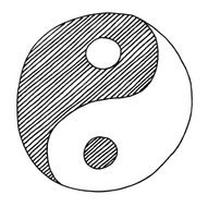 Yin Yang Symbol Drawing