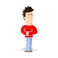 cartoon nervous man N55