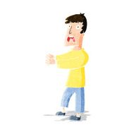 cartoon terrified man N108