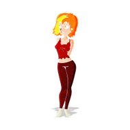 cartoon attractive girl N6