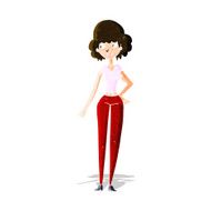 cartoon pretty woman N86