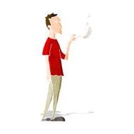 cartoon annoyed smoker N3