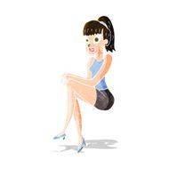 cartoon pretty woman N87