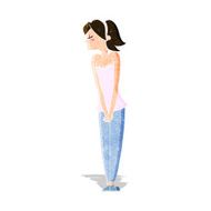 cartoon pretty woman N88