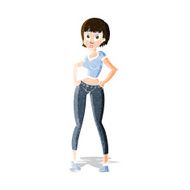 cartoon pretty woman N89