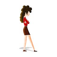 cartoon annoyed woman N61