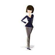 cartoon pretty woman N90