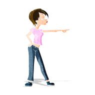 cartoon woman pointing N66