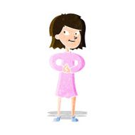 cartoon happy woman N84