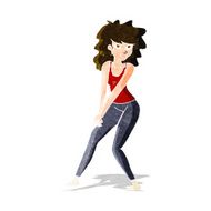 cartoon woman posing N12