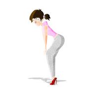 cartoon woman posing N13
