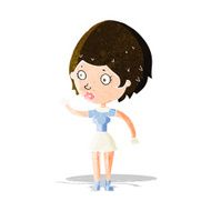 Cartoon Woman Waving N95