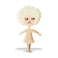 cartoon bitter old woman N5