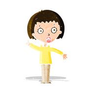 cartoon woman explaining her point N10