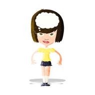 cartoon woman with idea N79