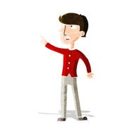 Cartoon Man Pointing N76