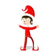cartoon excited christmas elf N3