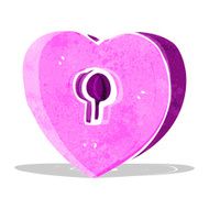 cartoon heart with keyhole N7