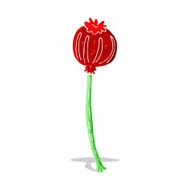 cartoon dried poppy N9