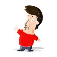 cartoon man giving thumbs up sign N8