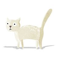 cartoon frightened cat N6