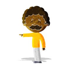 cartoon man with mustache pointing N6
