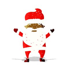 cartoon grumpy santa N2